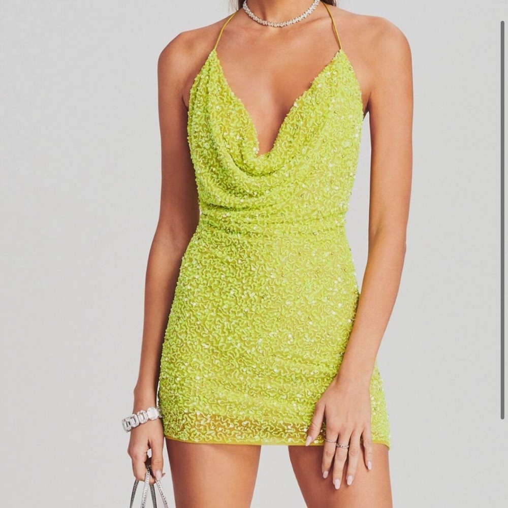 Retrofete Mich Sequin-Embellished Mini Dress NWT